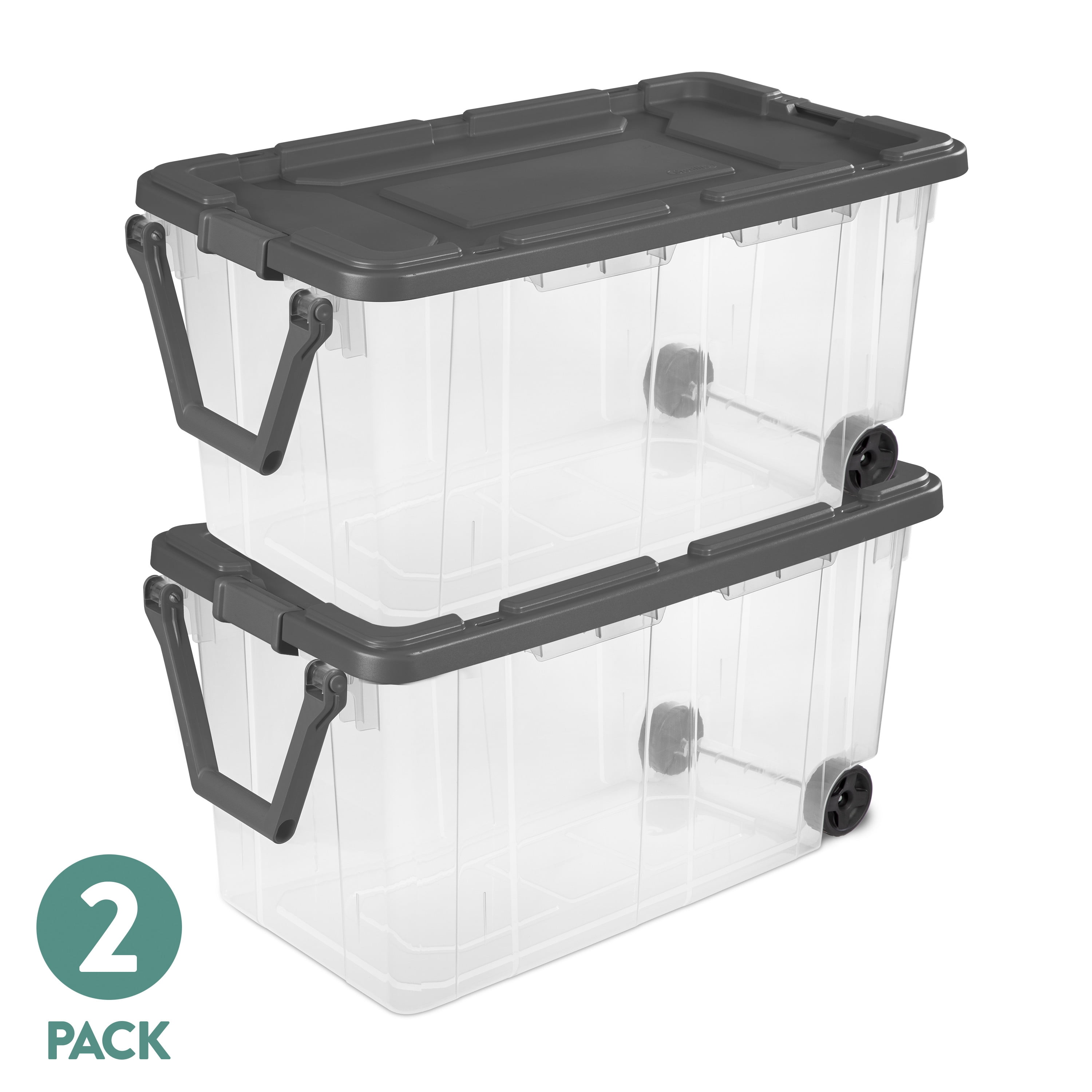 Sterilite 160-Quart Extra-Large Wheeled Stacker w/ Latch Lid and Pull Handle (2-Count) .94