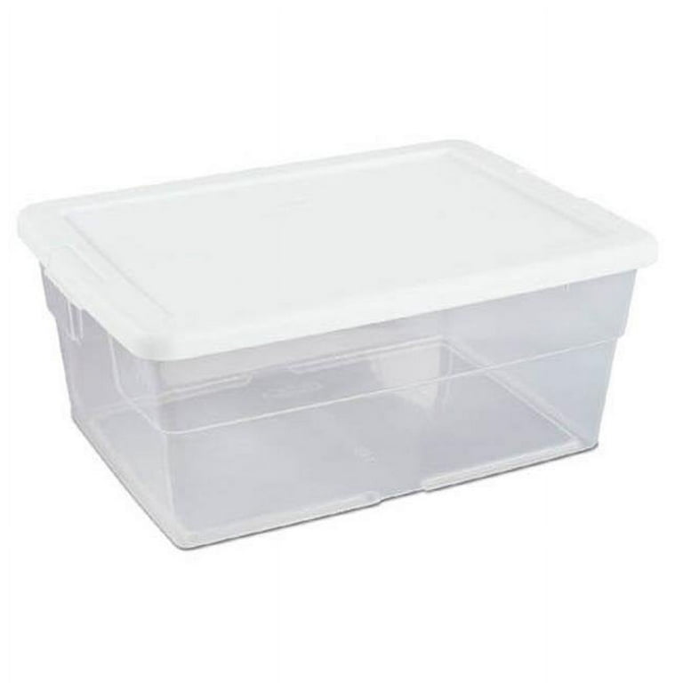 Sterilite 16 Quart Clear Stacking Closet Storage Box Container Tub (60  Pack) 60 x 16448012 - The Home Depot