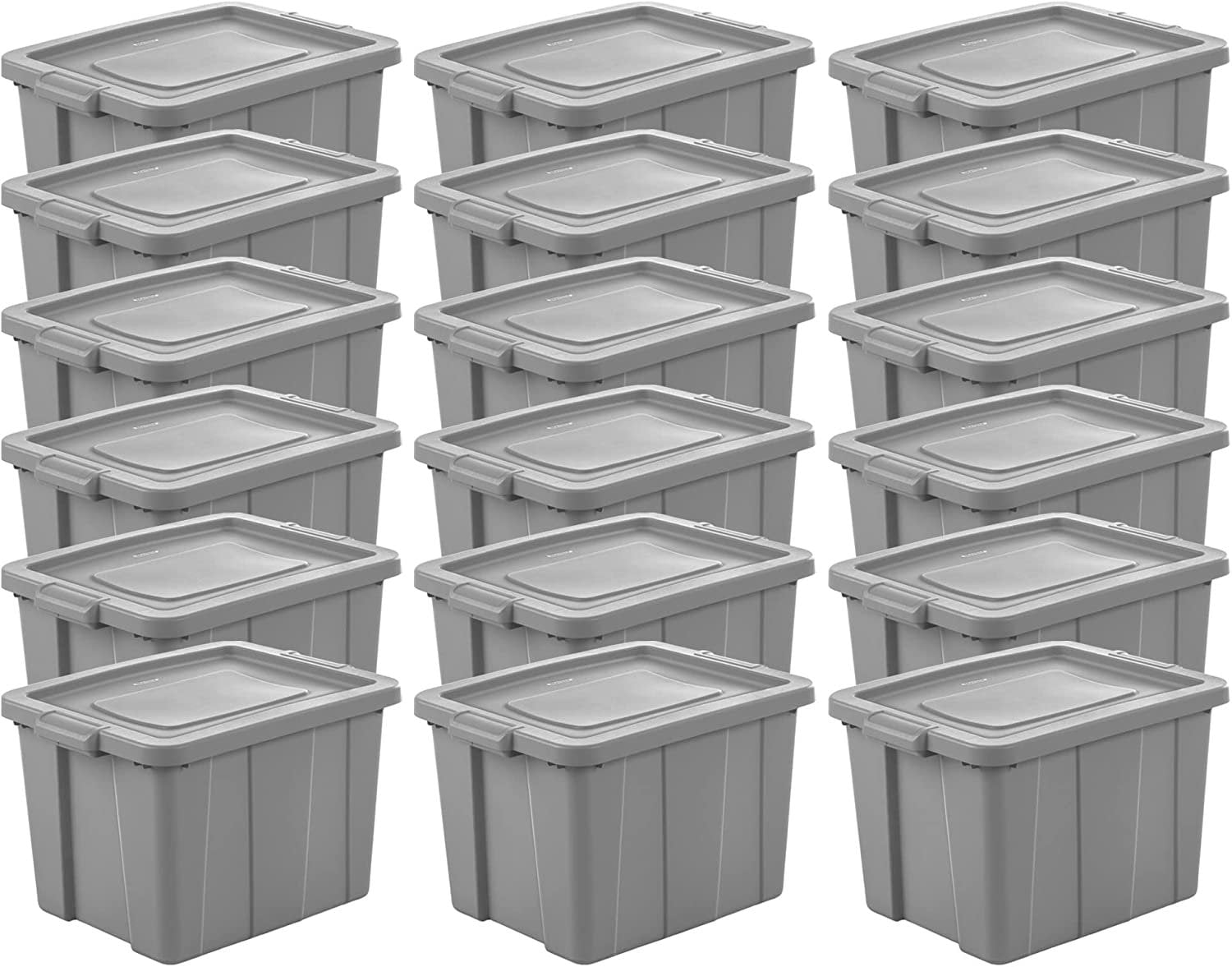 Sterilite 16786A06 Tuff1 18 Gallon Plastic Stackable Bins for Use in