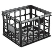 Open Box Sterilite 16929006 Plastic Black Storage Box Crate - Single