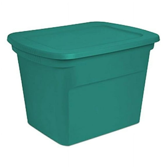 Sterilite 17310908 18 Gallon Turquoise Green Storage Tote, Pack Of 8