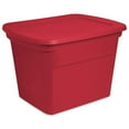 Sterilite 17316608 18 Gallon Holiday Storage Tote Red