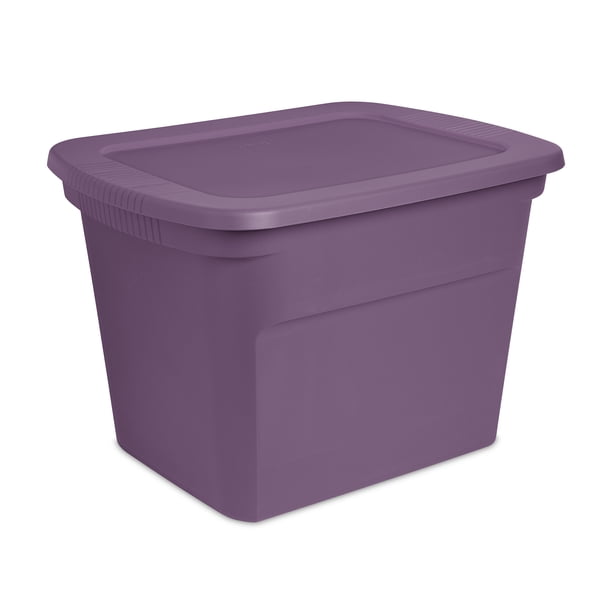 Sterilite 17318V08 Lidded Stackable 18 Gal Storage Tote Container