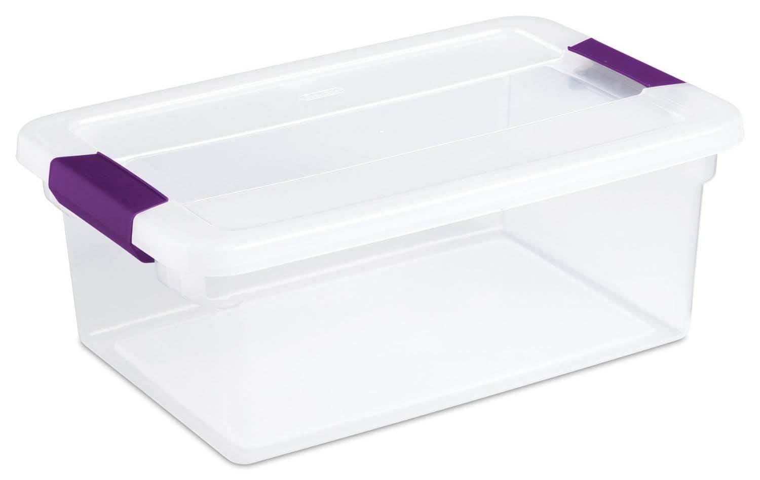 Sterilite 17531712 15-Quart ClearView Latch Box Storage Tote Container