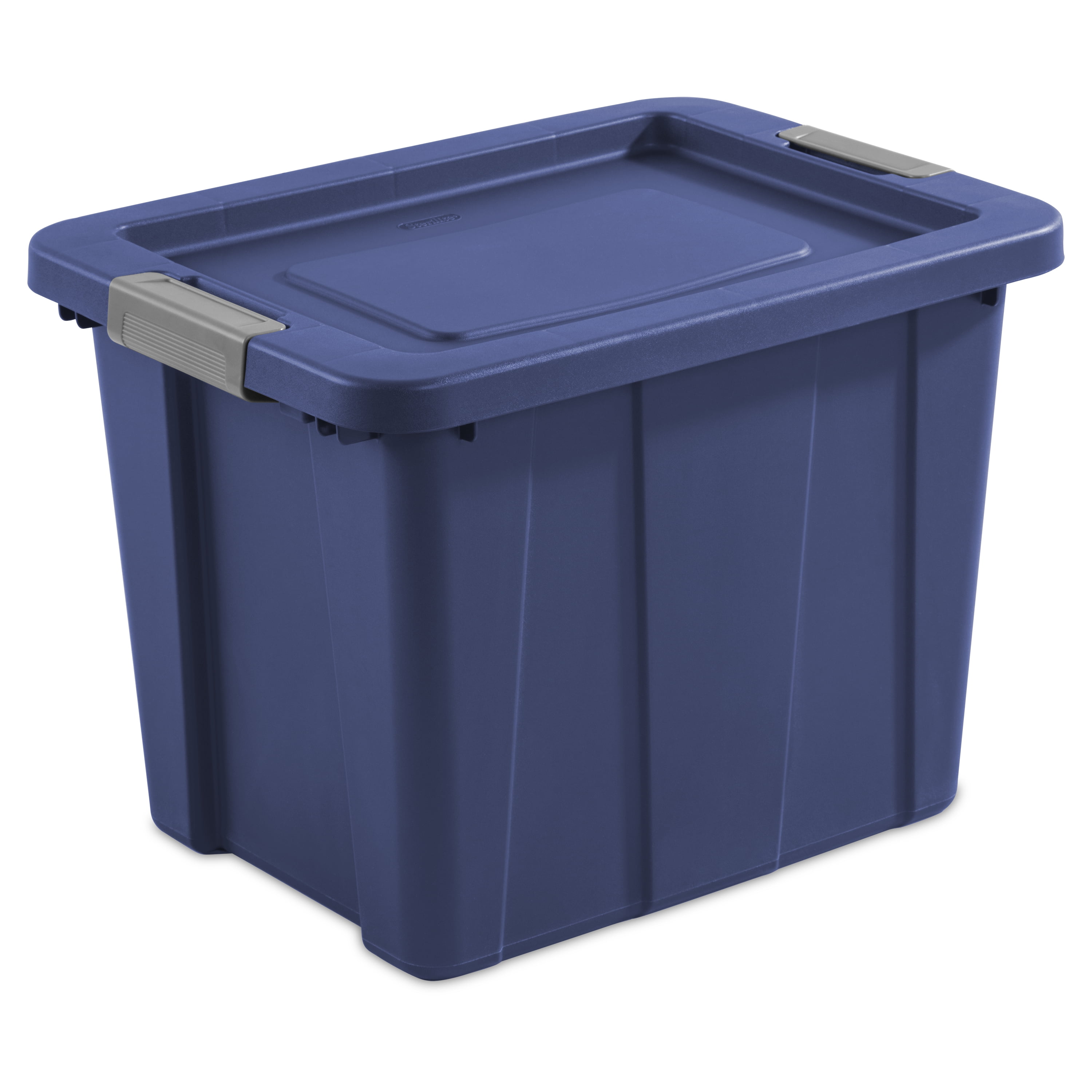 Sterilite 18 Gallon Latch Plastic Storage Box, Stadium Blue