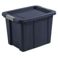 thumbnail image 1 of Sterilite Tuff1 18 Gallon Large Latching Storage Bin, Rugged Plastic Tote with Latch Lid, Heavy Duty, Dark Blue, 1 of 10