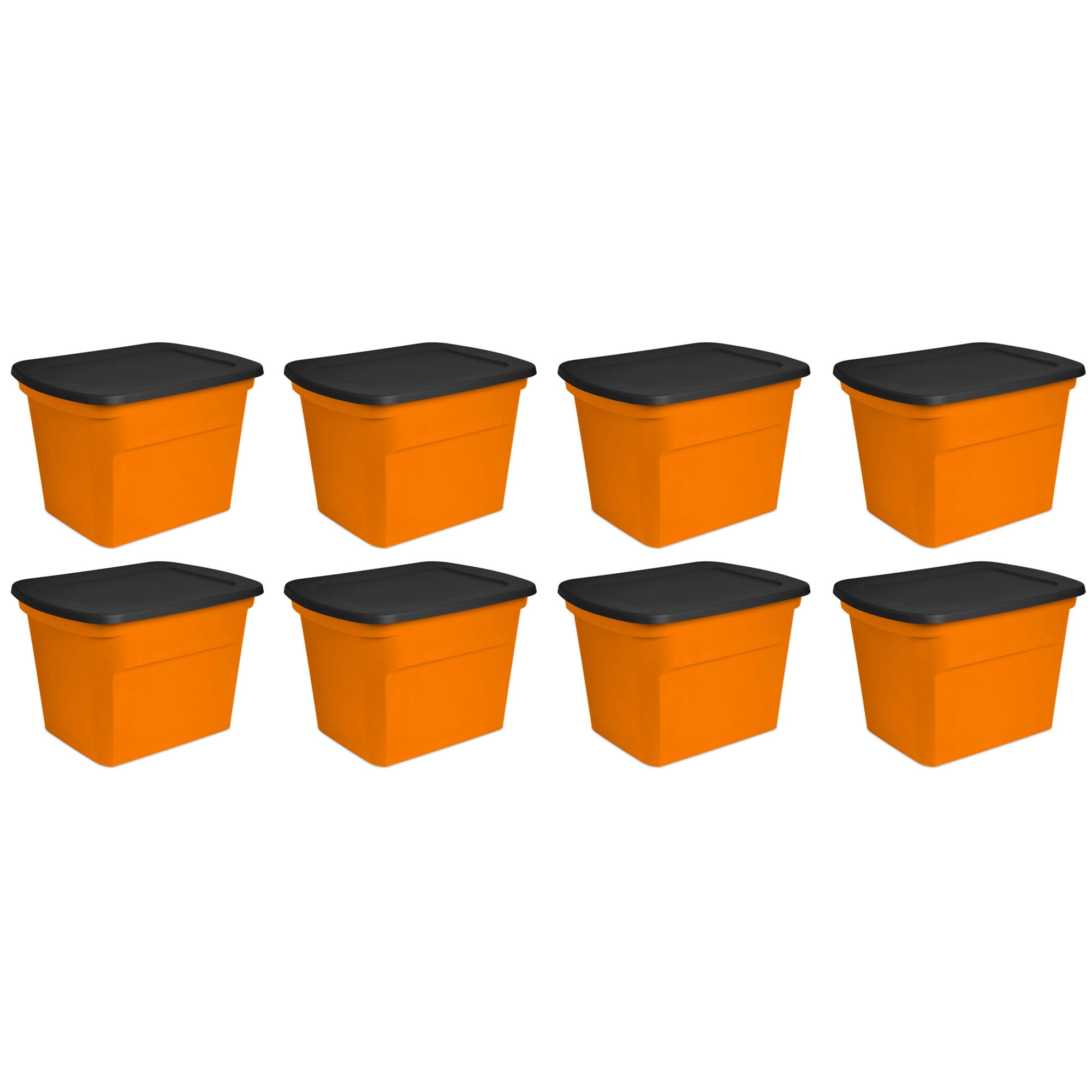 Sterilite 18 Gallon Orange Plastic Storage Container Bin Tote with Lid 24 Pack Walmart Business Supplies