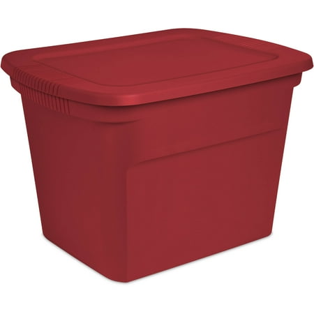 Sterilite 18-Gallon Tote Box, Infra Red (Available in Case of 8 or Single Unit)