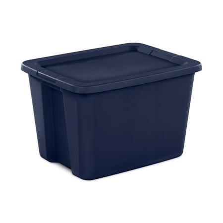 Sterilite 18 Gallon Tote Box Plastic, Blue Cove