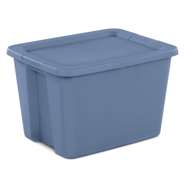 Sterilite 18 Gallon Tote Box Plastic, Blue Moonlight - Walmart.com