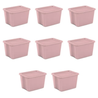 Pink Large Plastic Storage Bin 6 Pack - by TCR