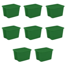 Sterilite 18 Gallon Tote Box Plastic Storage Container Gray Set of 8 Ideal for Household Needs Walmart