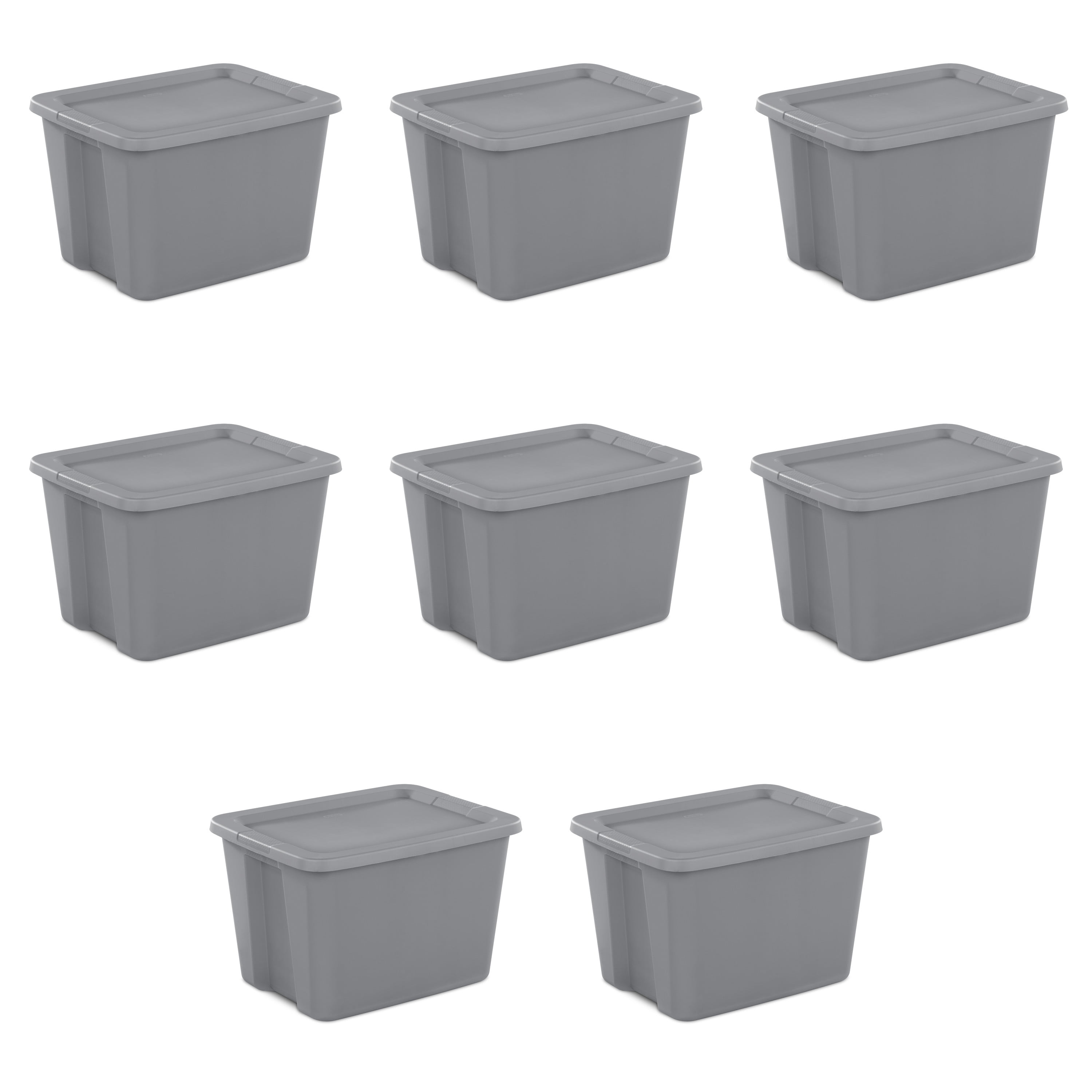 Gray Plastic Storage Containers at