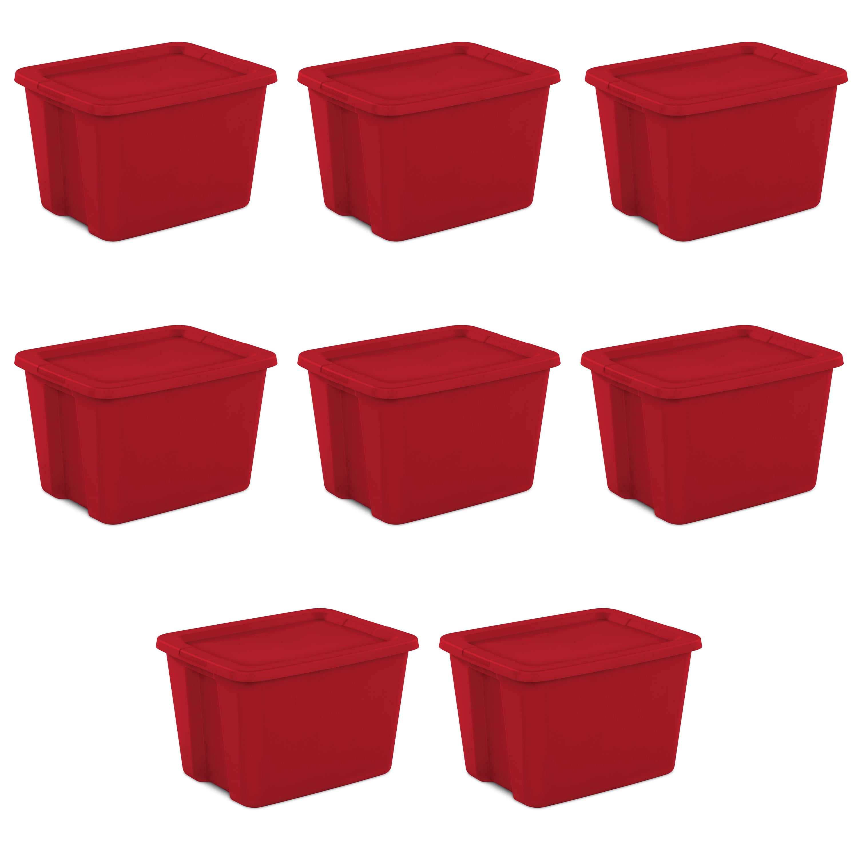 Sterilite Tree Box, Red, Set of 2 