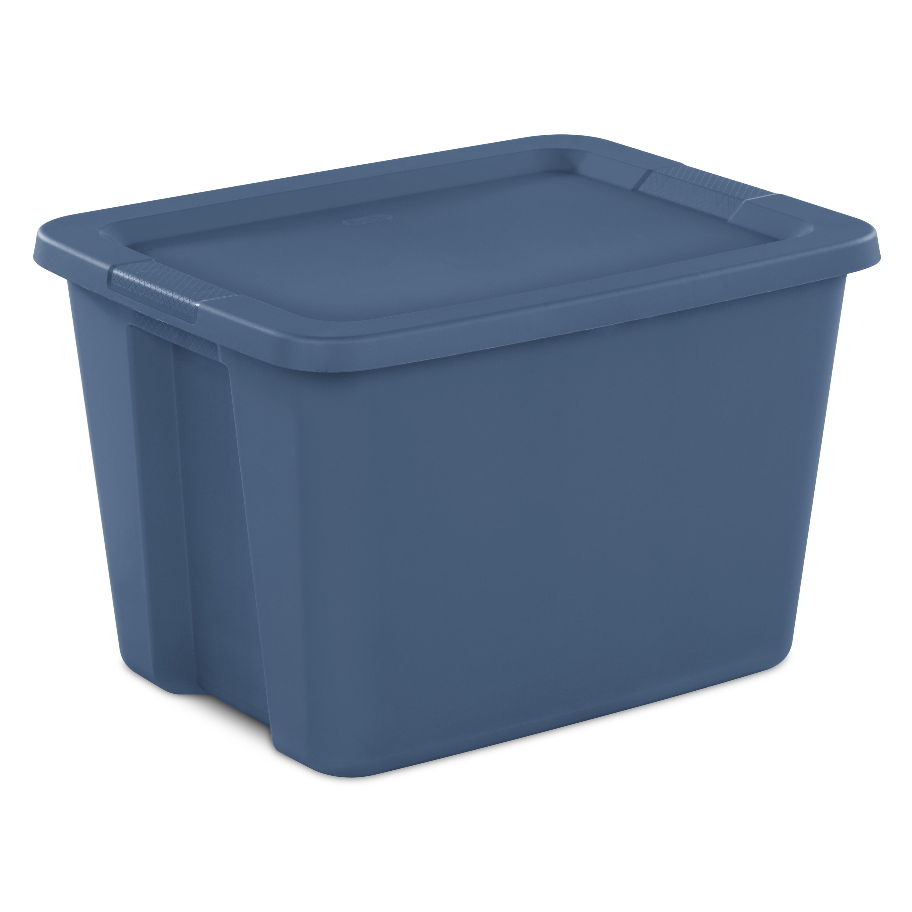 Sterilite 18 Gallon Tote Box Plastic Shallow Blue