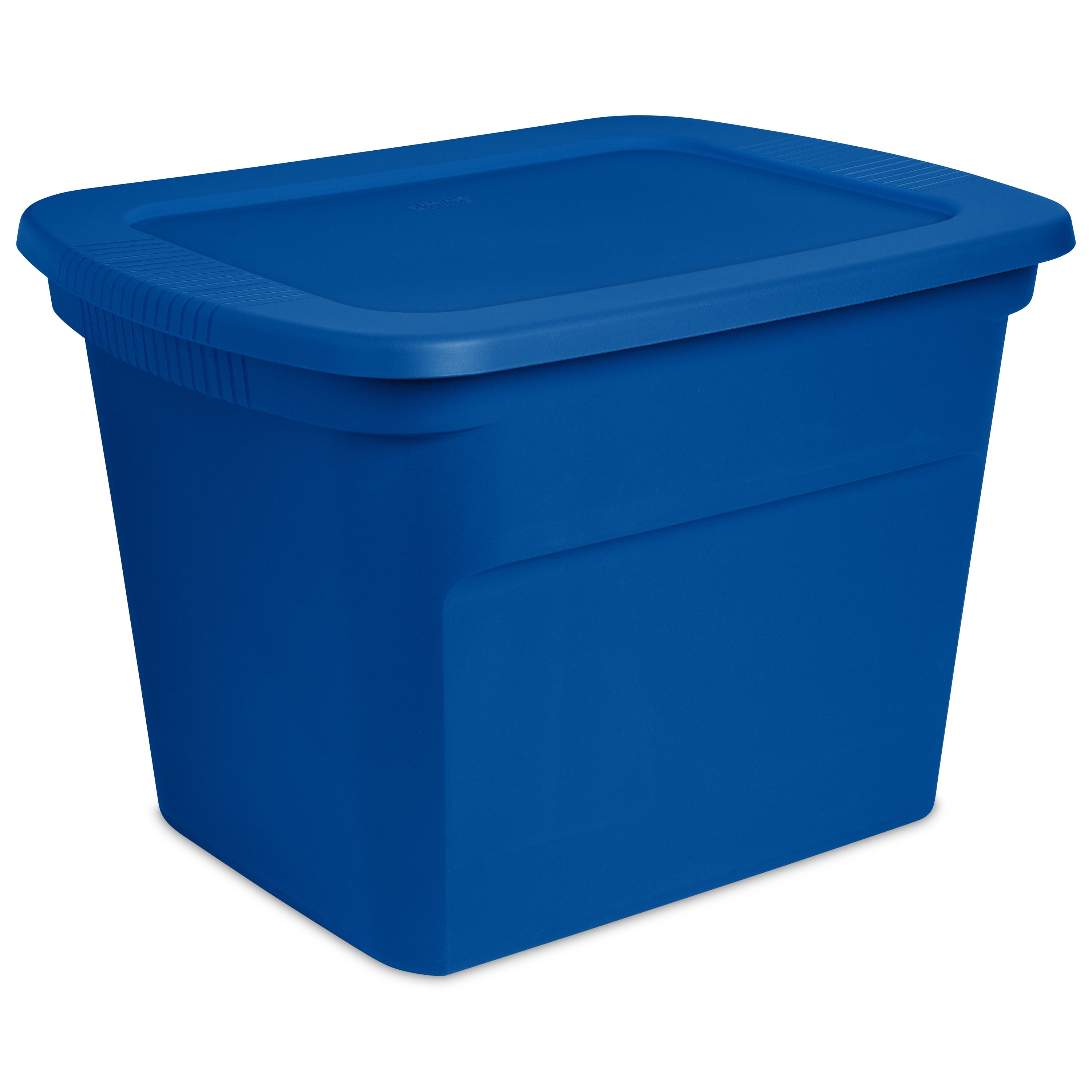 18 Gal. Plastic Durable Storage Bin with Lid in Blue (6-Pack) bin-387 - The  Home Depot