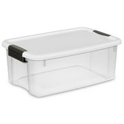 Sterilite 18 Quart Clear Durable Stacking Storage Container with Lid