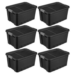 Sterilite 70 qt. Plastic Ultra Latch Storage Box in Clear, 4-Pack w/ Velcro  Sticky Back Pads, 75-Pack 4 x 19889804 + 91302 - The Home Depot