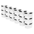 thumbnail image 1 of Sterilite 19 Qt Gasket Box, Stackable Plastic Storage Container with Lids, Black, 18 Pack, 1 of 9
