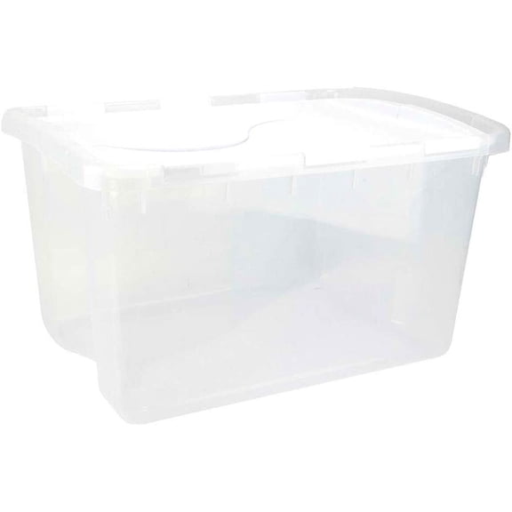 Sterilite 19148006 48QT Hinged Lid StorBox, Black