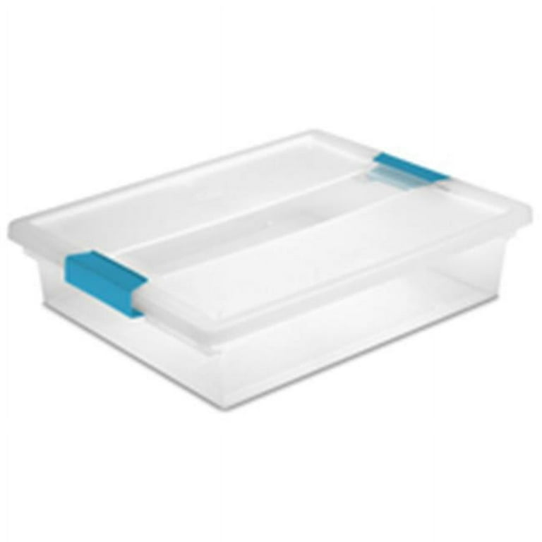 Sterilite 19638606 Clip Storage Box Polypropylene Clear