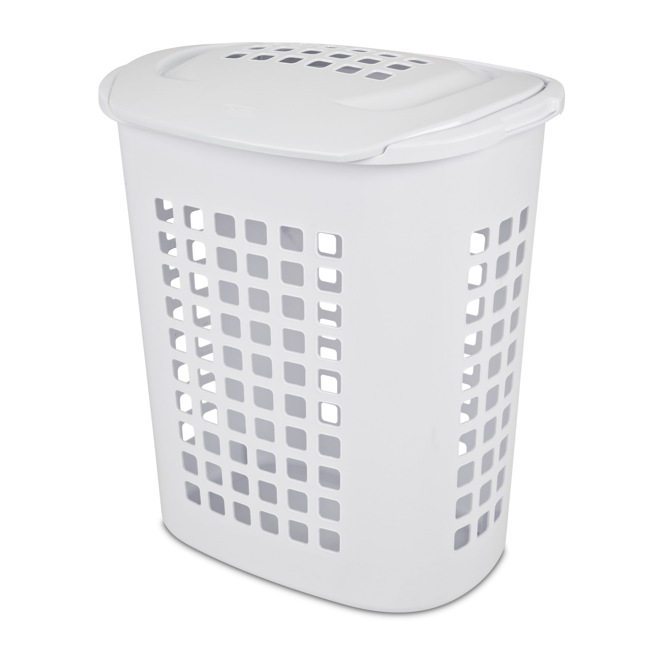 Sterilite 2.3 Bushel LiftTop Laundry Hamper Plastic Adult, White Case of 4
