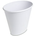thumbnail image 1 of Sterilite 2.5 Gallon Oval Wastebasket with Lid, Small Plastic Trash Can for the Bathroom, Bedroom, Dorm or Home Office, White, 12-Pack, 1 of 2