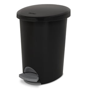 Garbage Buckets Mainstays Bathroom Trash Can, 5 Gallon Plastic Garbage Bucket Bin with ...