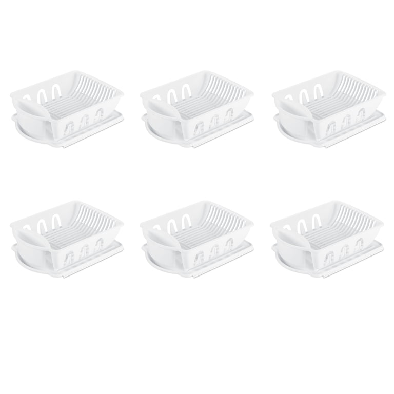 Sterilite Touch-Top Wastebasket - White Kitchen Trash Can With Easy-Open Lid