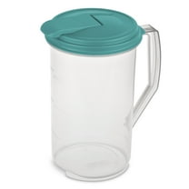Sterilite, Pitcher, 2 Qt. Round Pitcher Plastic, Blue Atoll, plastic, 2 qt, helpful for family beverage service.