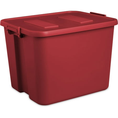 Sterilite 20-Gallon Latch Tote, Infra Red (Available in Case of 6 or Single Unit)