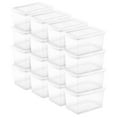thumbnail image 1 of Sterilite 20 Qt Storage Box, Stackable Plastic Container, Home Organizer, White, 16 Pack, 1 of 8