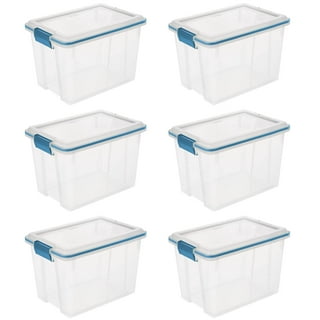 WYT wyt clear storage latch box, 6 pack storage organizer bins with  latching handle and lids, 3.5 quart