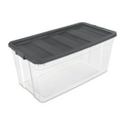 Sterilite 200 Qt. Stacker Box Plastic, Flat Gray