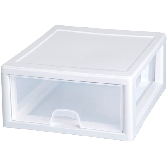 Sterilite Stacking Drawer 23018006 - Plastic Storage - 16 Quart/15 Liter, White
