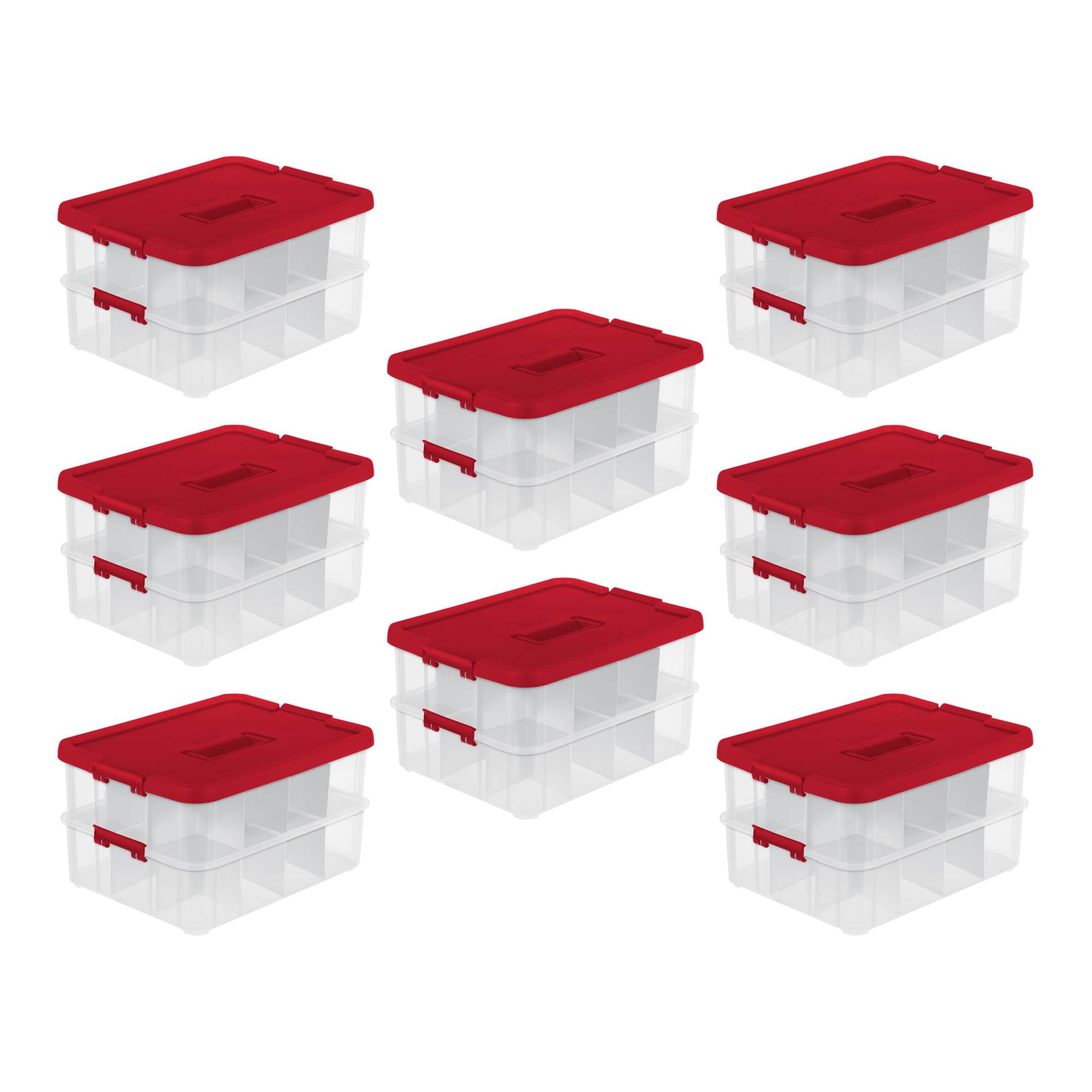Sterilite 24 Compartment Stack and Carry Christmas Ornament Storage Box (4  Pack), 1 Piece - Harris Teeter
