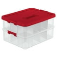 thumbnail image 1 of Sterilite 24 Compartment Stack and Carry Christmas Ornament Storage Box (8 Pack), 1 of 9