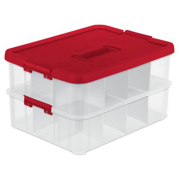 Sterilite Stack and Carry Ornament Storage Box 24 Compartment - 8 Pack
