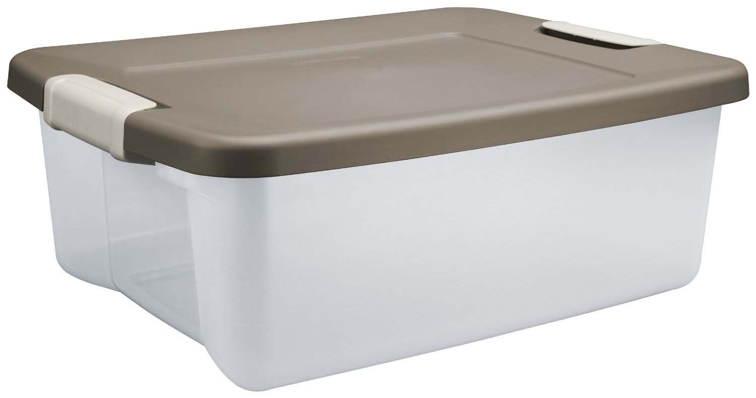 Sterilite Gray 50-Quart Storage Shelf Tote