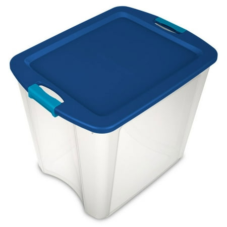 Sterilite 26 Gallon Latch and Carry Plastic Storage Container Box, 8 Pack