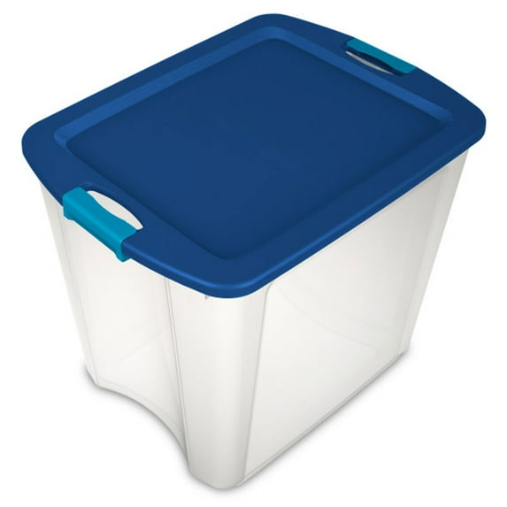 Sterilite 26 Gallon Latch and Carry Plastic Storage Container Box, 8 Pack