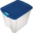thumbnail image 1 of Sterilite 26 Gallon Multipurpose Latching Lid Storage Tote Containers for Home and Office Organization with Carry Handles, True Blue 16 Pack, 1 of 1
