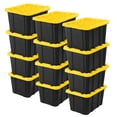 thumbnail image 1 of Sterilite 27 Gal Industrial Stackable Storage Tote Lidded Container, 12 Pck, 1 of 11