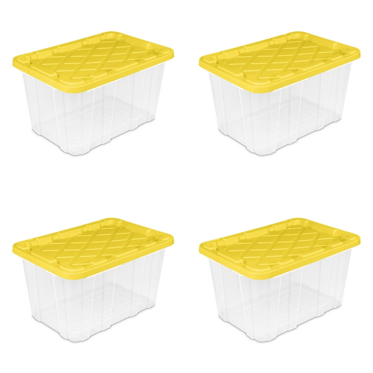 Sterilite Large Storage Bin, 27 Gallon Clear Plastic Storage