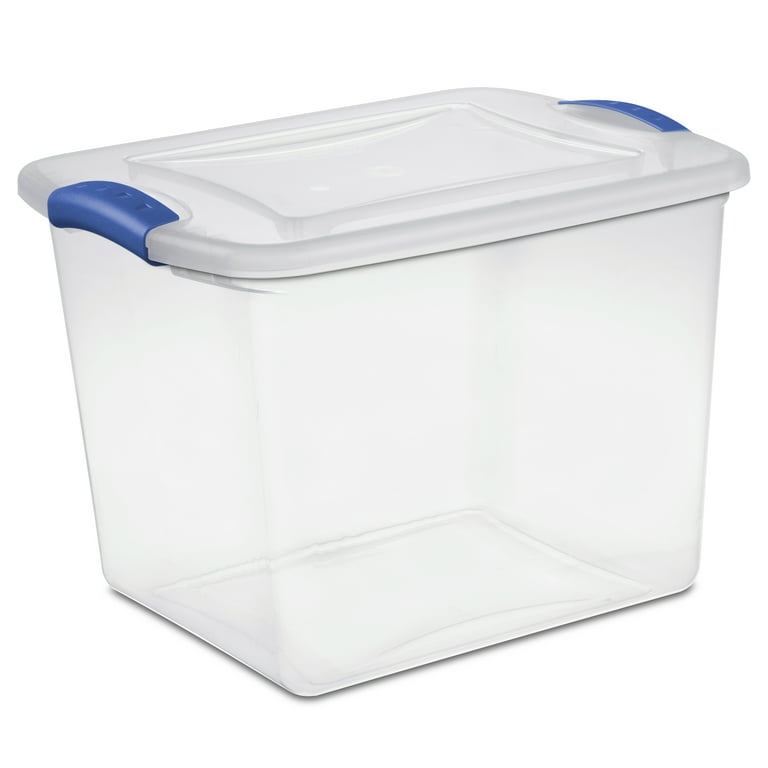 https://i5.walmartimages.com/seo/Sterilite-27-Qt-Clear-Plastic-Latching-Box-Blue-Latches-with-Clear-Lid_5c8c27ad-5823-40e4-b185-555e63fcec71_1.2724df82d9ff89e2630e548056c1f0dc.jpeg?odnHeight=768&odnWidth=768&odnBg=FFFFFF&format=avif
