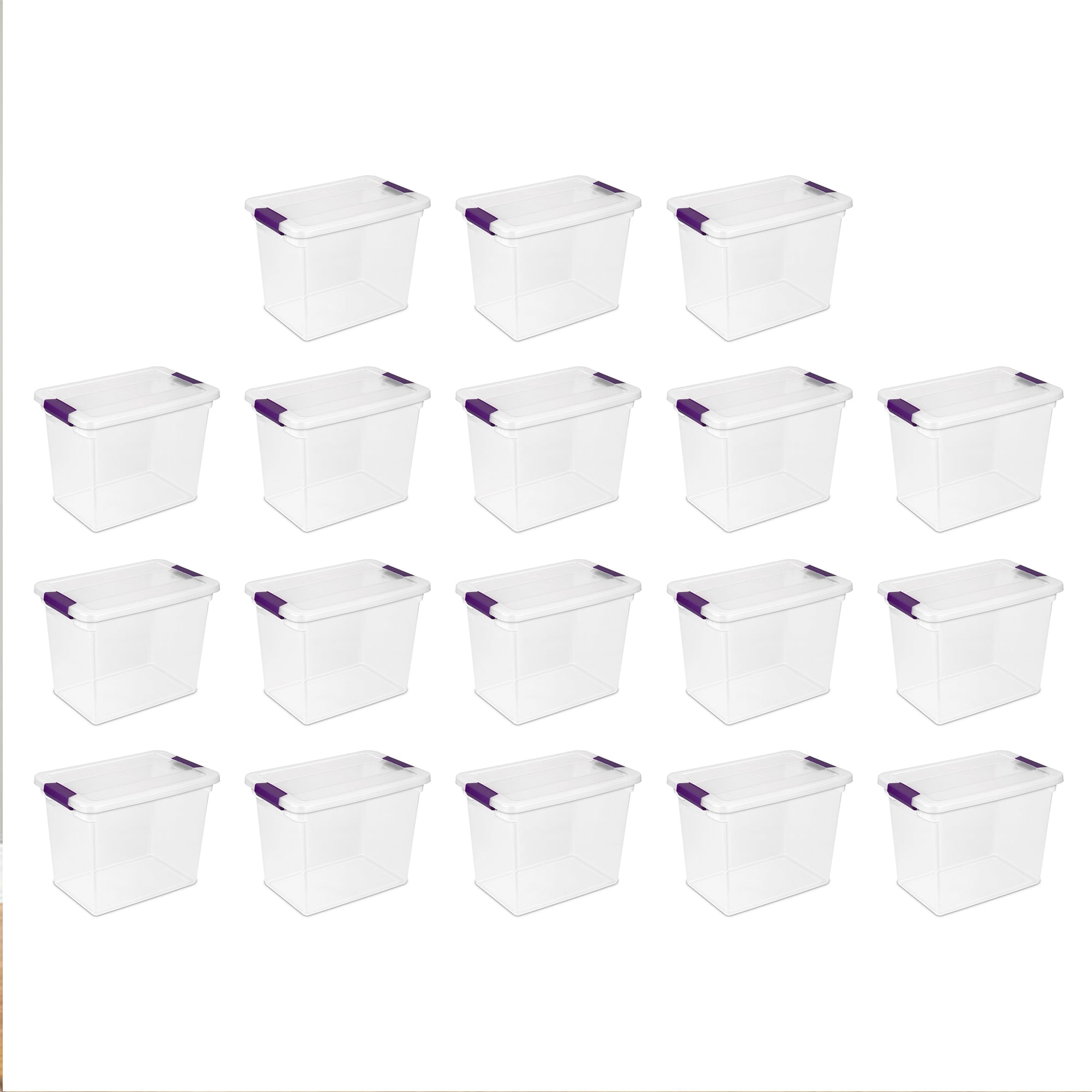 Sterilite 17571706 66-Quart Clearview Latch Box Storage Tote Container (24 Pack)