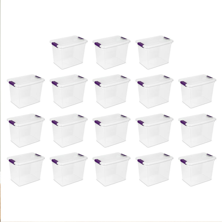 Sterilite 110 Qt ClearView Latch Storage Box, Stackable Bin with