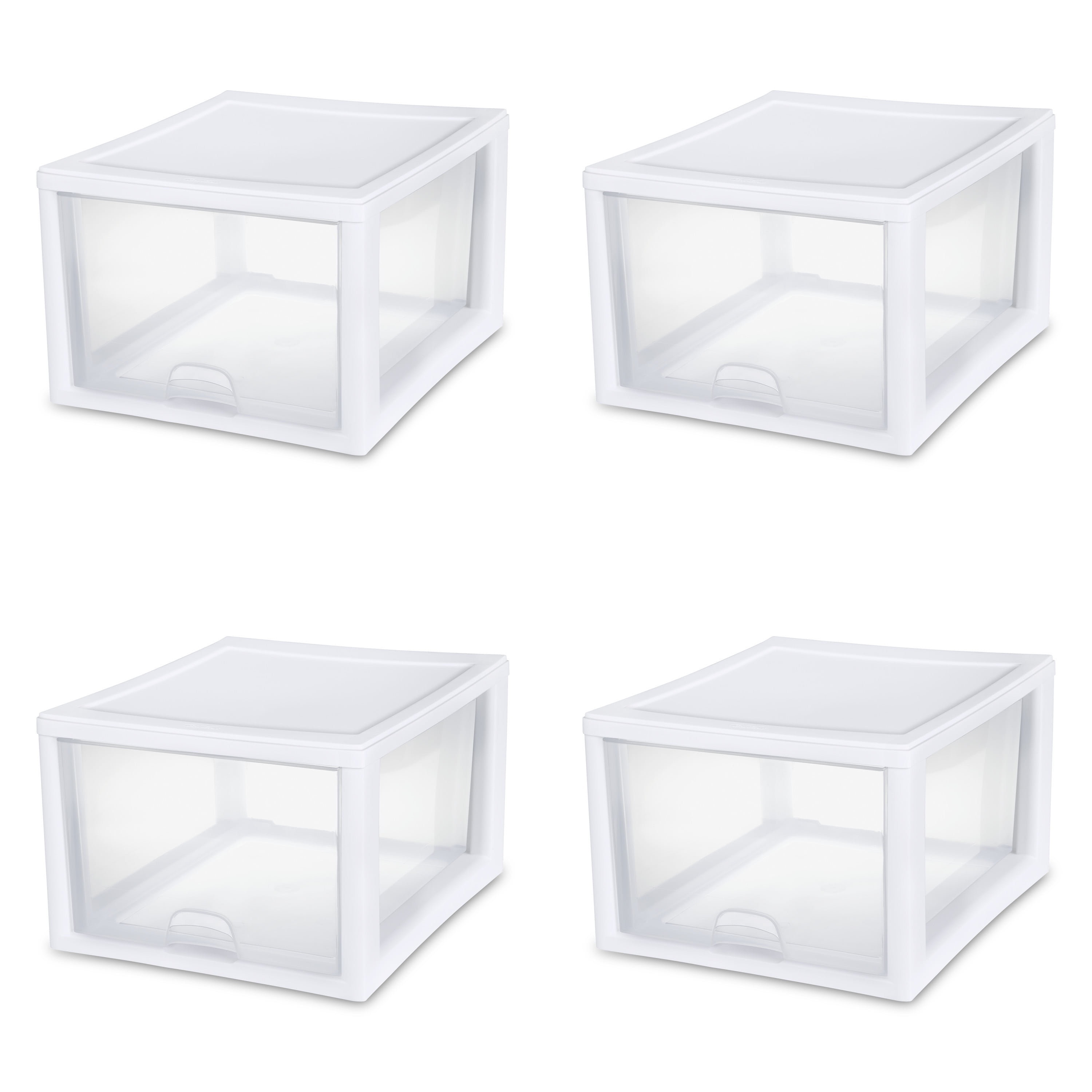 Sterilite 10.25 in. x 10.25 in. Clear Stackable Plastic 1-Drawer