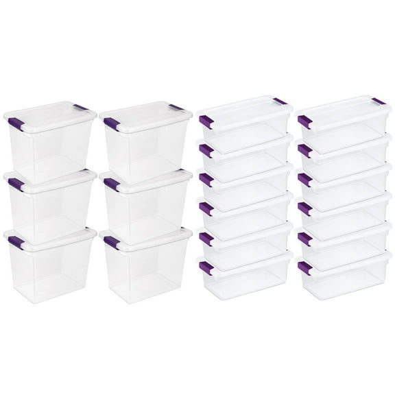 Sterilite 27 Quart Storage Tote (6 Pack) and 6 Quart Storage Tote (12 Pack)