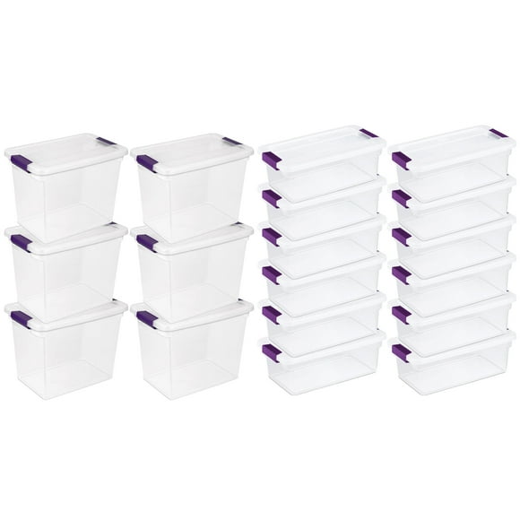 Sterilite 27 Quart Storage Tote, 6 Pack, and 6 Quart Storage Tote, 12 Pack